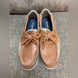 Sperry Men's Brown and Cream Boat Shoes